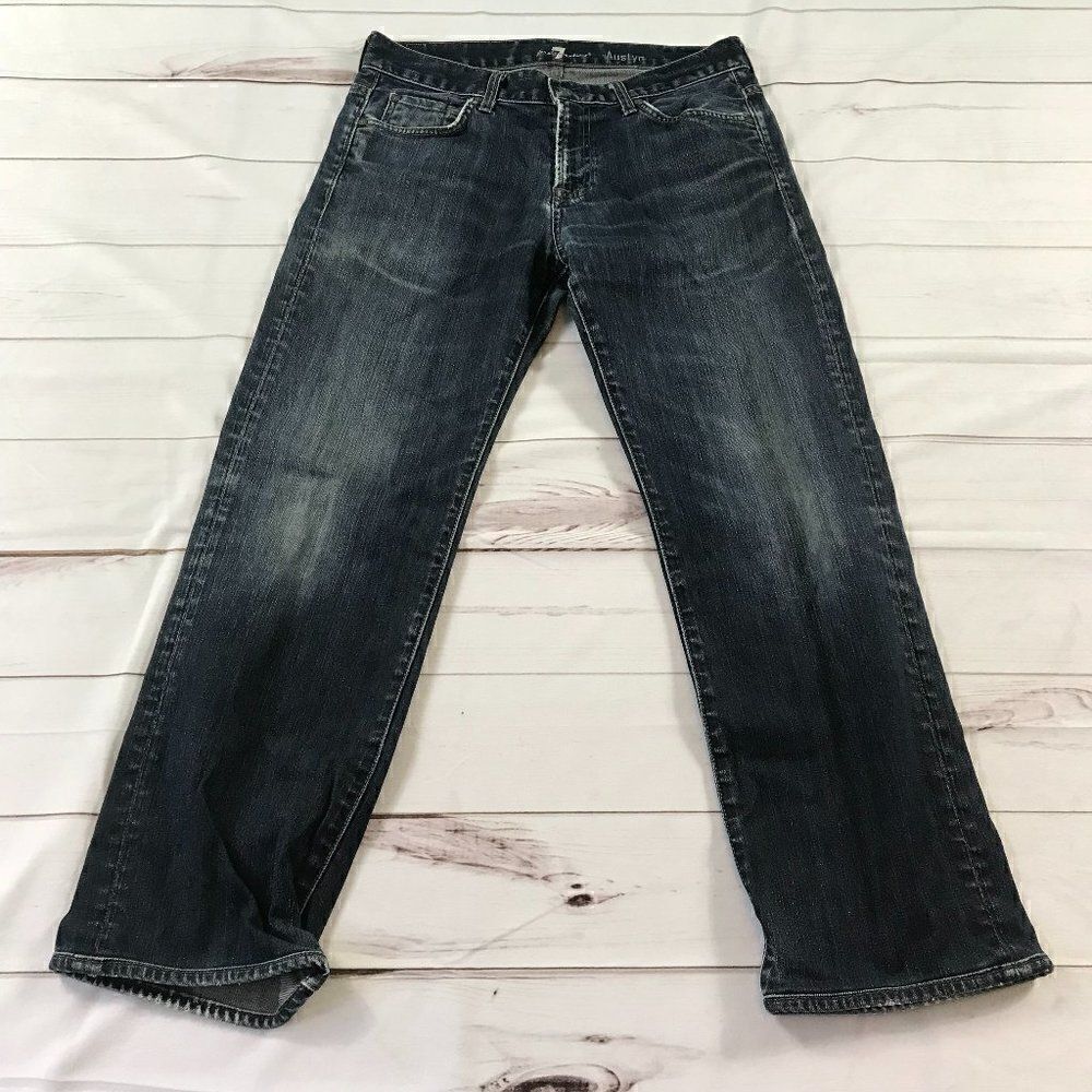 7 For All Mankind Men's Austyn Dark Washed Jeans 32